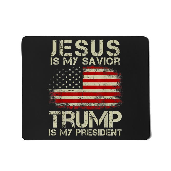 Jesus Is My Savior Trump Is My President Mousepad