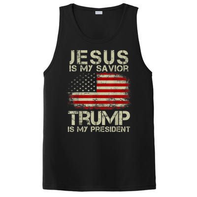 Jesus Is My Savior Trump Is My President PosiCharge Competitor Tank