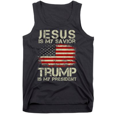 Jesus Is My Savior Trump Is My President Tank Top