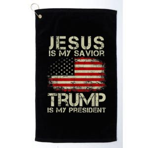 Jesus Is My Savior Trump Is My President Platinum Collection Golf Towel