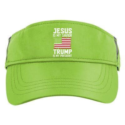 Jesus Is My Savior Trump Is My President Gift Adult Drive Performance Visor