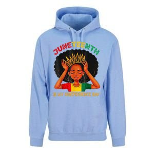 Juneteenth Is My Independence Day Black Black Queen Unisex Surf Hoodie