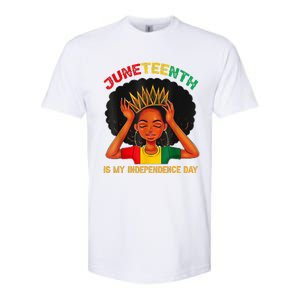 Juneteenth Is My Independence Day Black Black Queen Softstyle CVC T-Shirt