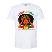 Juneteenth Is My Independence Day Black Black Queen Softstyle CVC T-Shirt