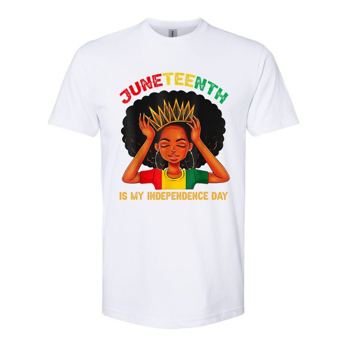 Juneteenth Is My Independence Day Black Black Queen Softstyle CVC T-Shirt