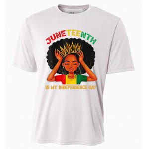 Juneteenth Is My Independence Day Black Black Queen Cooling Performance Crew T-Shirt