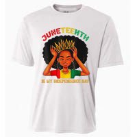 Juneteenth Is My Independence Day Black Black Queen Cooling Performance Crew T-Shirt