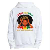 Juneteenth Is My Independence Day Black Black Queen Urban Pullover Hoodie