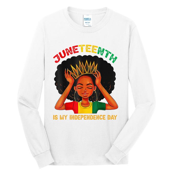 Juneteenth Is My Independence Day Black Black Queen Tall Long Sleeve T-Shirt