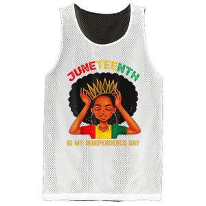 Juneteenth Is My Independence Day Black Black Queen Mesh Reversible Basketball Jersey Tank