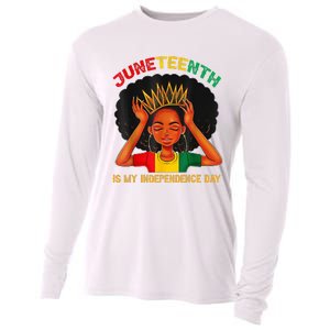 Juneteenth Is My Independence Day Black Black Queen Cooling Performance Long Sleeve Crew