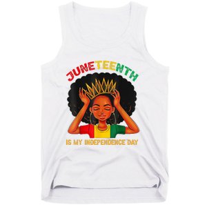 Juneteenth Is My Independence Day Black Black Queen Tank Top