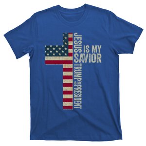 Jesus Is My Savior Trump Is My President Trump 2024 Election Gift T-Shirt