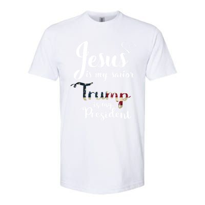 Jesus Is My Savior Trump Is My President Gift Softstyle® CVC T-Shirt