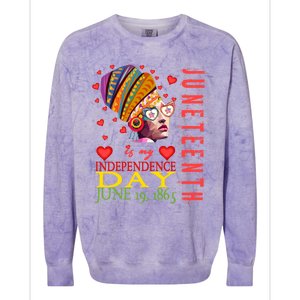 Juneteenth Is My Independence Day 1865 Juneteenth Celebrate Gift Colorblast Crewneck Sweatshirt