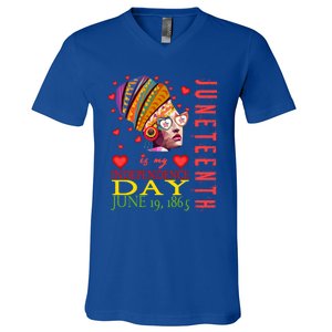 Juneteenth Is My Independence Day 1865 Juneteenth Celebrate Gift V-Neck T-Shirt