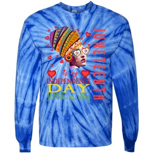 Juneteenth Is My Independence Day 1865 Juneteenth Celebrate Gift Tie-Dye Long Sleeve Shirt