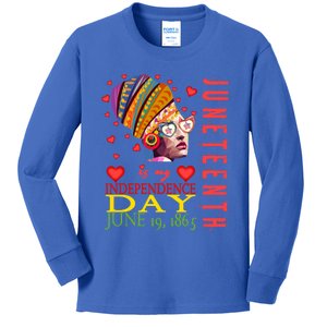 Juneteenth Is My Independence Day 1865 Juneteenth Celebrate Gift Kids Long Sleeve Shirt