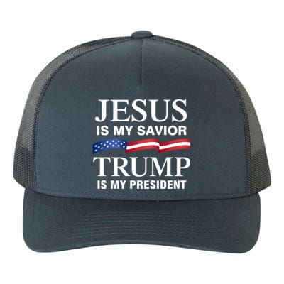 Jesus Is My Savior Trump Is My President Meaningful Gift Yupoong Adult 5-Panel Trucker Hat