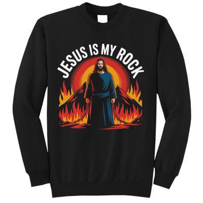 Jesus Is My Rock Religious Christian Biblical Sweatshirt