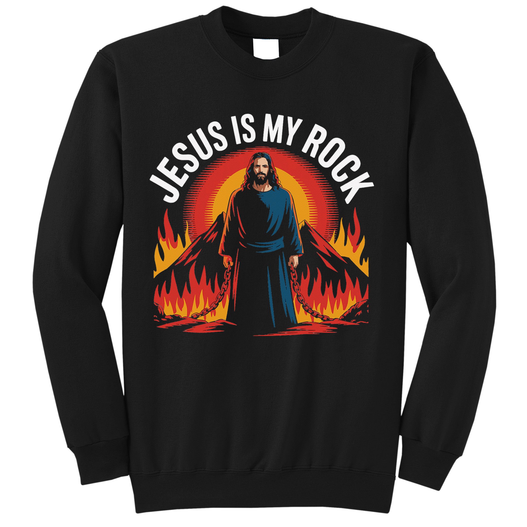 Jesus Is My Rock Religious Christian Biblical Sweatshirt