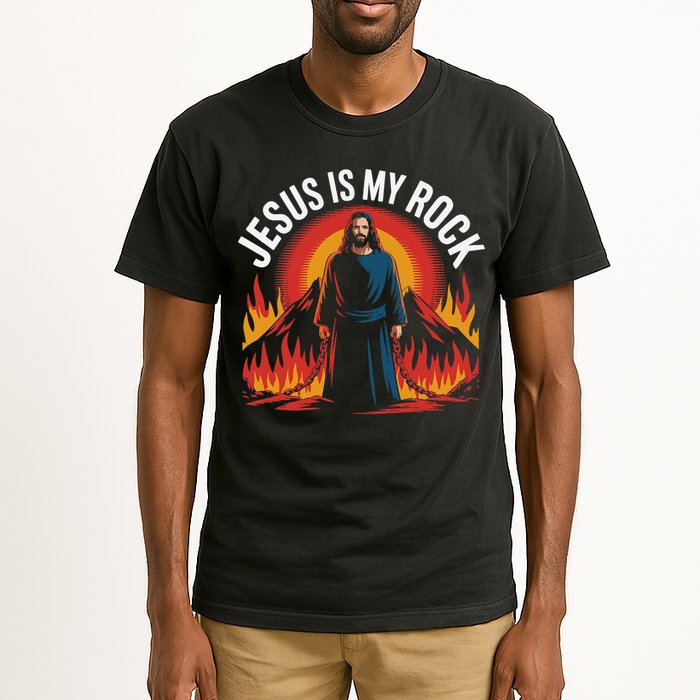 Jesus Is My Rock Religious Christian Biblical Tall T-Shirt