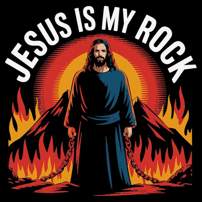 Jesus Is My Rock Religious Christian Biblical Backpack