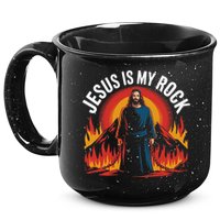 Jesus Is My Rock Religious Christian Biblical 15oz Campfire Ceramic Mug