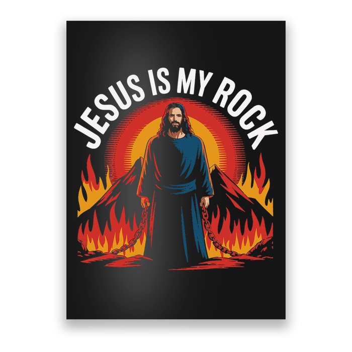 Jesus Is My Rock Religious Christian Biblical Poster