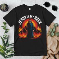 Jesus Is My Rock Religious Christian Biblical Premium T-Shirt