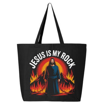 Jesus Is My Rock Religious Christian Biblical 25L Jumbo Tote