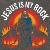 Jesus Is My Rock Religious Christian Biblical Cotton Canvas Backpack