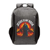 Jesus Is My Rock Religious Christian Biblical Vector Backpack