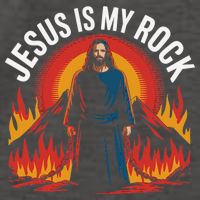 Jesus Is My Rock Religious Christian Biblical Vector Backpack