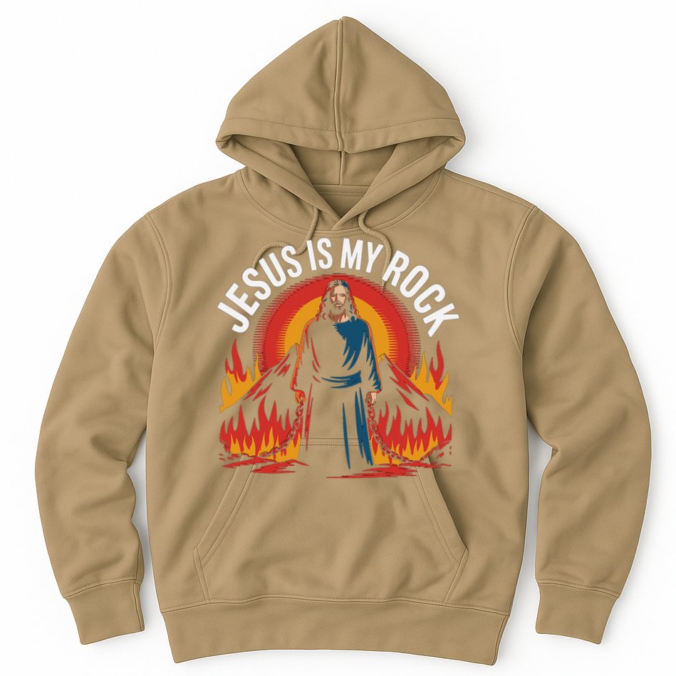 Jesus Is My Rock Religious Christian Biblical Hoodie