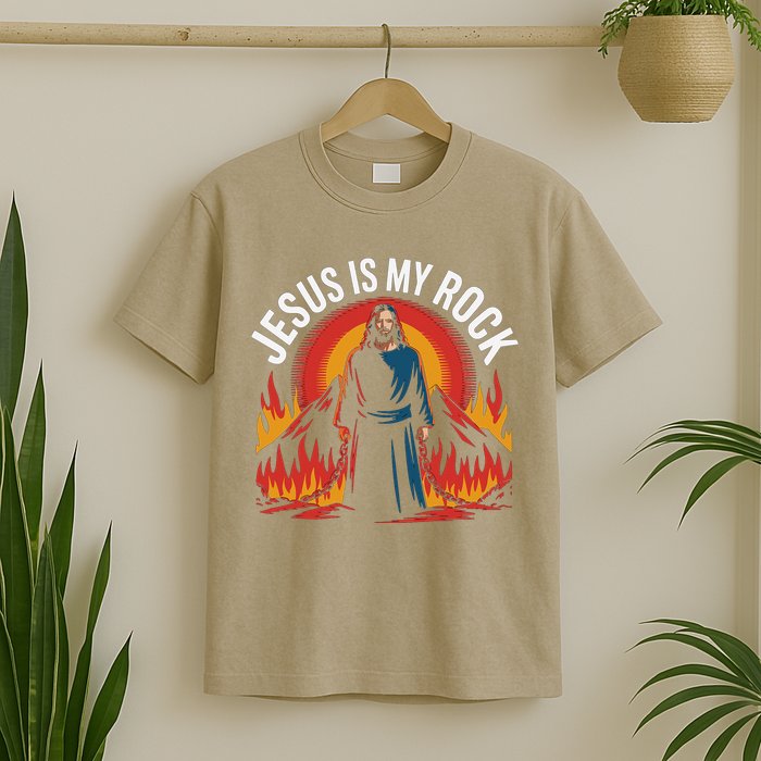 Jesus Is My Rock Religious Christian Biblical T-Shirt