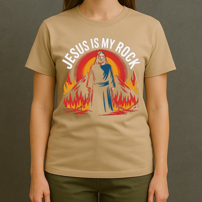Jesus Is My Rock Religious Christian Biblical T-Shirt