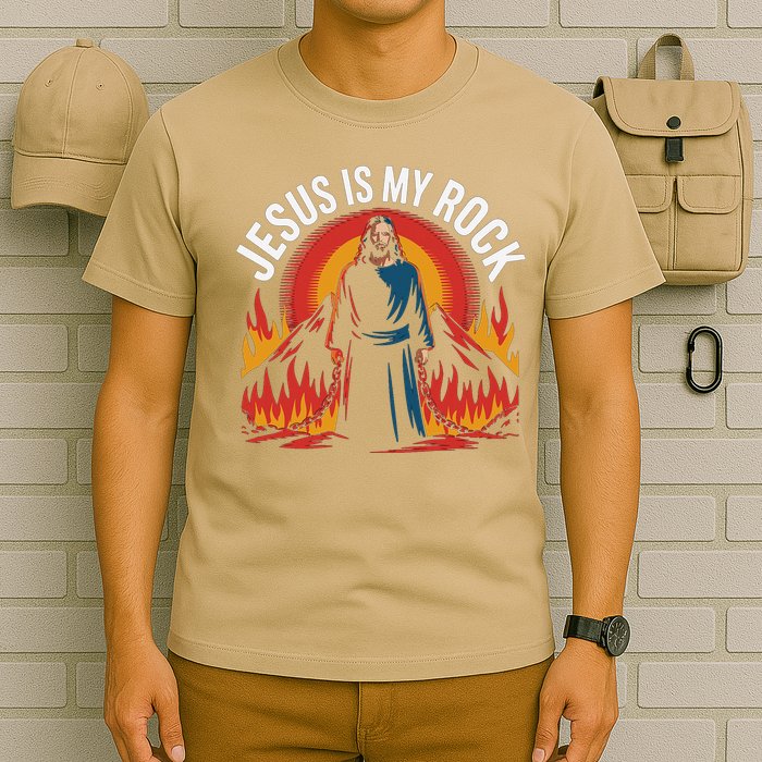 Jesus Is My Rock Religious Christian Biblical T-Shirt