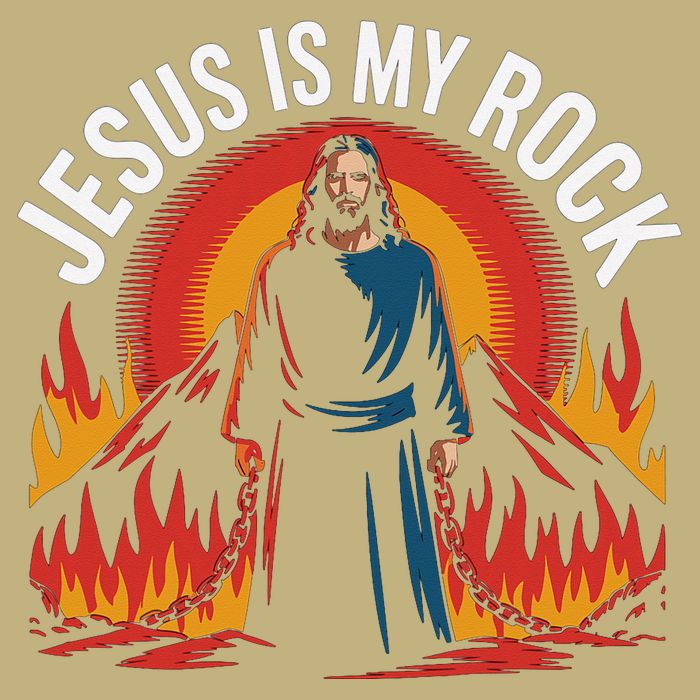 Jesus Is My Rock Religious Christian Biblical T-Shirt