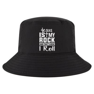 Jesus Is My Rock Baptism Adults Funny Cool Comfort Performance Bucket Hat
