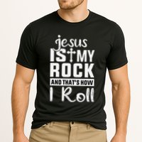 Jesus Is My Rock Baptism Adults Funny Cooling Performance Crew T-Shirt