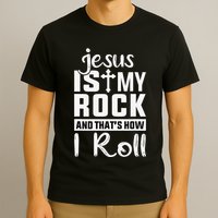 Jesus Is My Rock Baptism Adults Funny T-Shirt