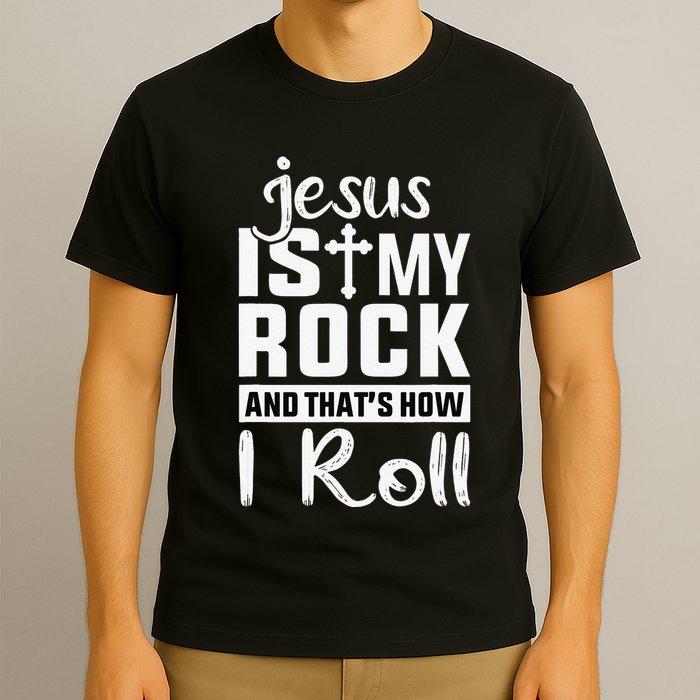 Jesus Is My Rock Baptism Adults Funny T-Shirt