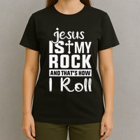 Jesus Is My Rock Baptism Adults Funny T-Shirt
