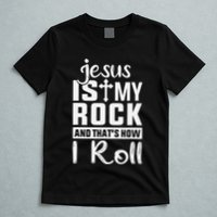 Jesus Is My Rock Baptism Adults Funny T-Shirt