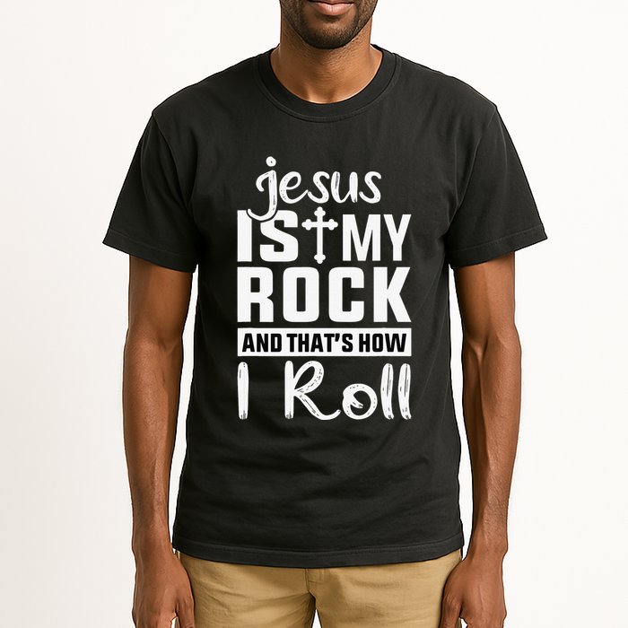 Jesus Is My Rock Baptism Adults Funny Tall T-Shirt