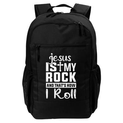 Jesus Is My Rock Baptism Adults Funny Backpack