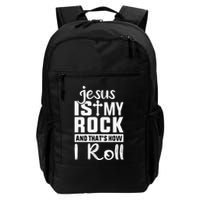 Jesus Is My Rock Baptism Adults Funny Backpack