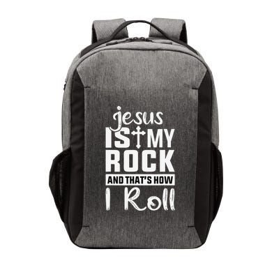 Jesus Is My Rock Baptism Adults Funny Vector Backpack