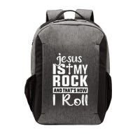 Jesus Is My Rock Baptism Adults Funny Vector Backpack